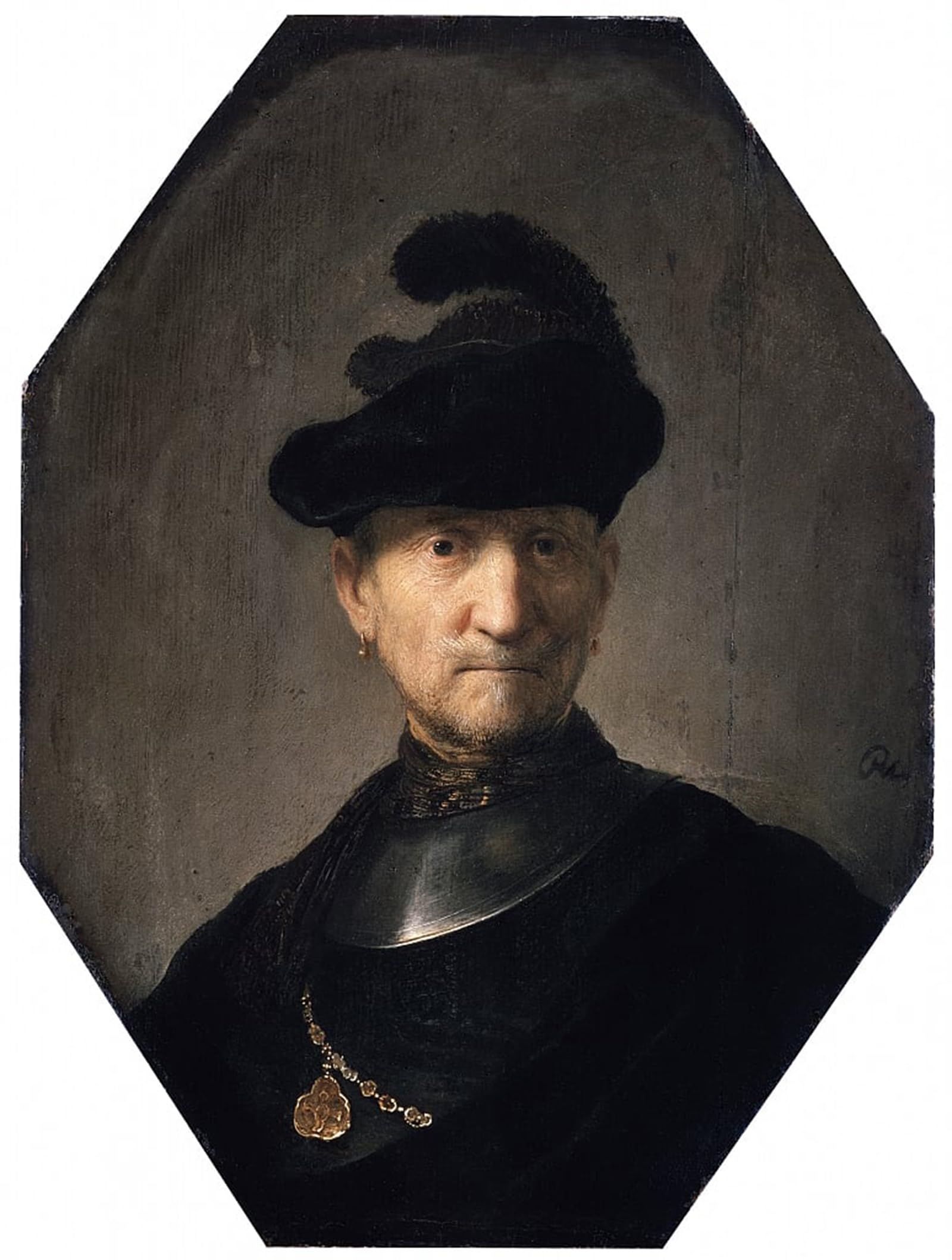 Serendipitp No Frame Vintage Picture Print On Canvas Wall Art Poster Portrait Of An Old Man By Rembrandt Van Rijn Artwork Print Poster For Wall Decor 60X90cm