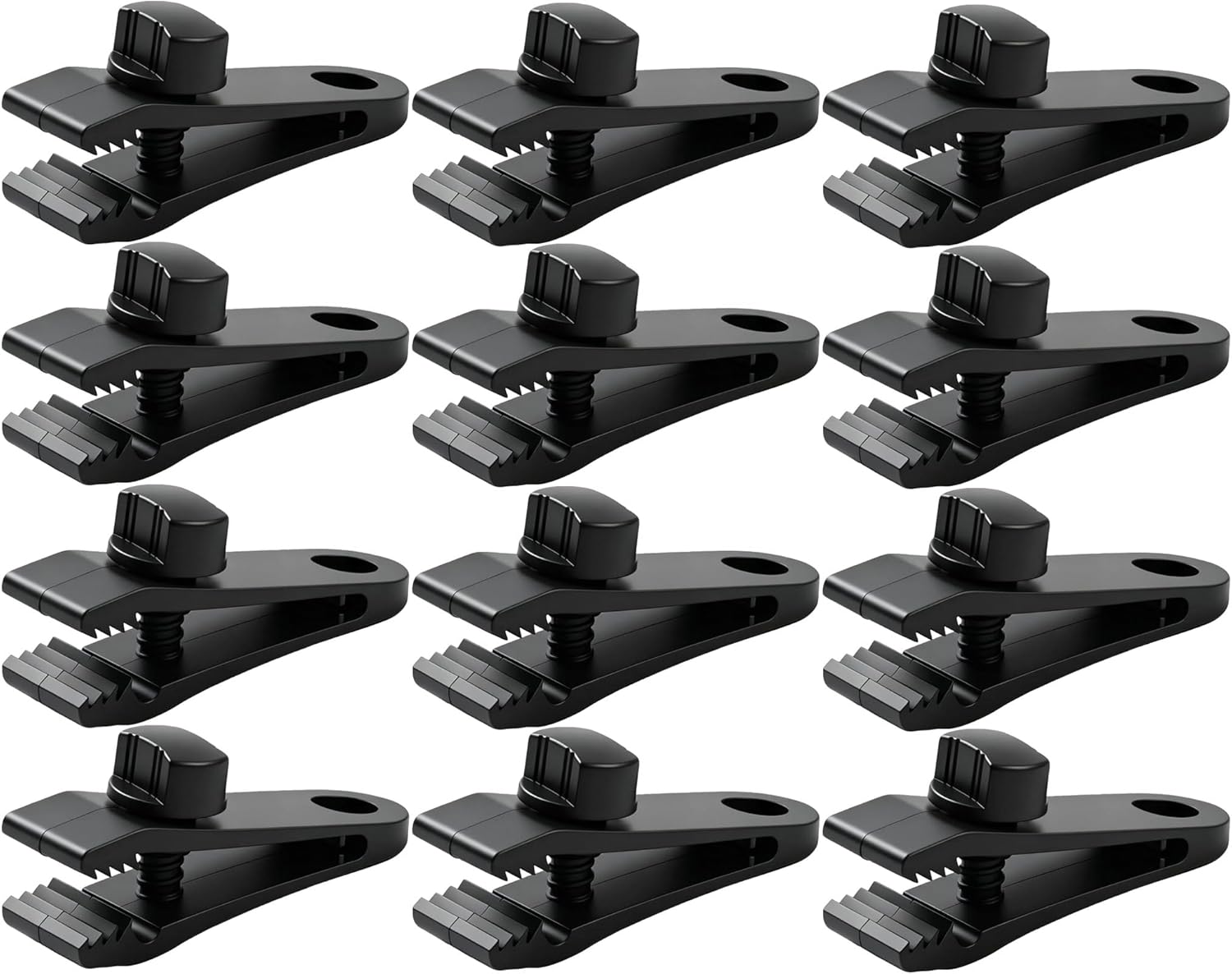 Tarp Clips Heavy Duty Lock Grip, Borogo 24 Pack Tarp Clamps Heavy Duty, Shark Tent Fastener Clips Holder, Pool Awning Cover Bungee Cord Clip