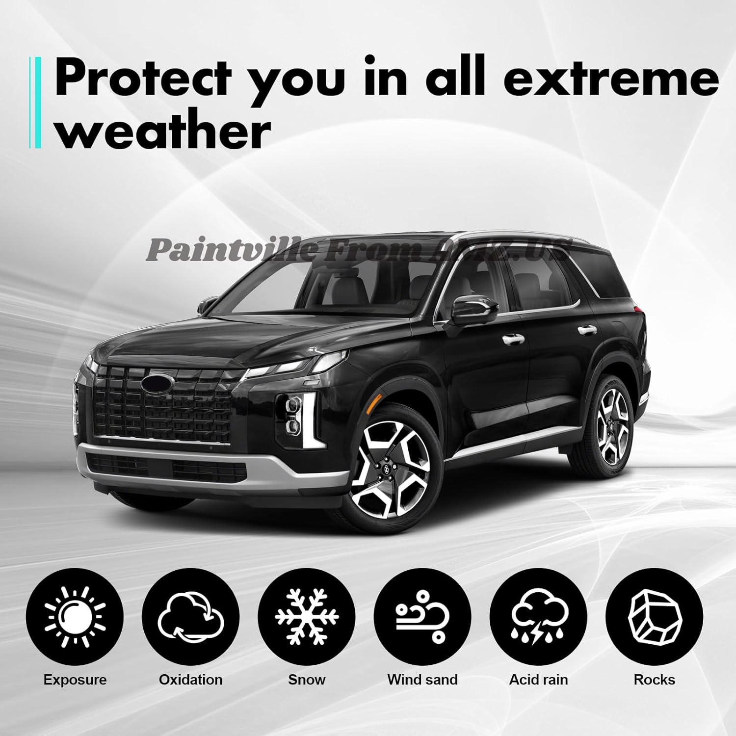 for Hyundai Palisade 2023 2024 2025 TPU PPF HD Paint Protective Film Custom Fit Anti Scratch Self Healing Shield Guard with Install Kit Finishing Accessories for Bumper and Headlight Kit