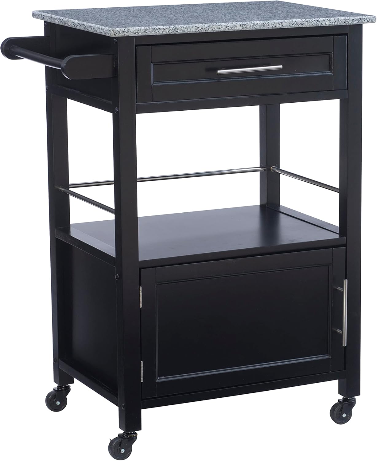 Linon Cayden Black Kitchen Cart,