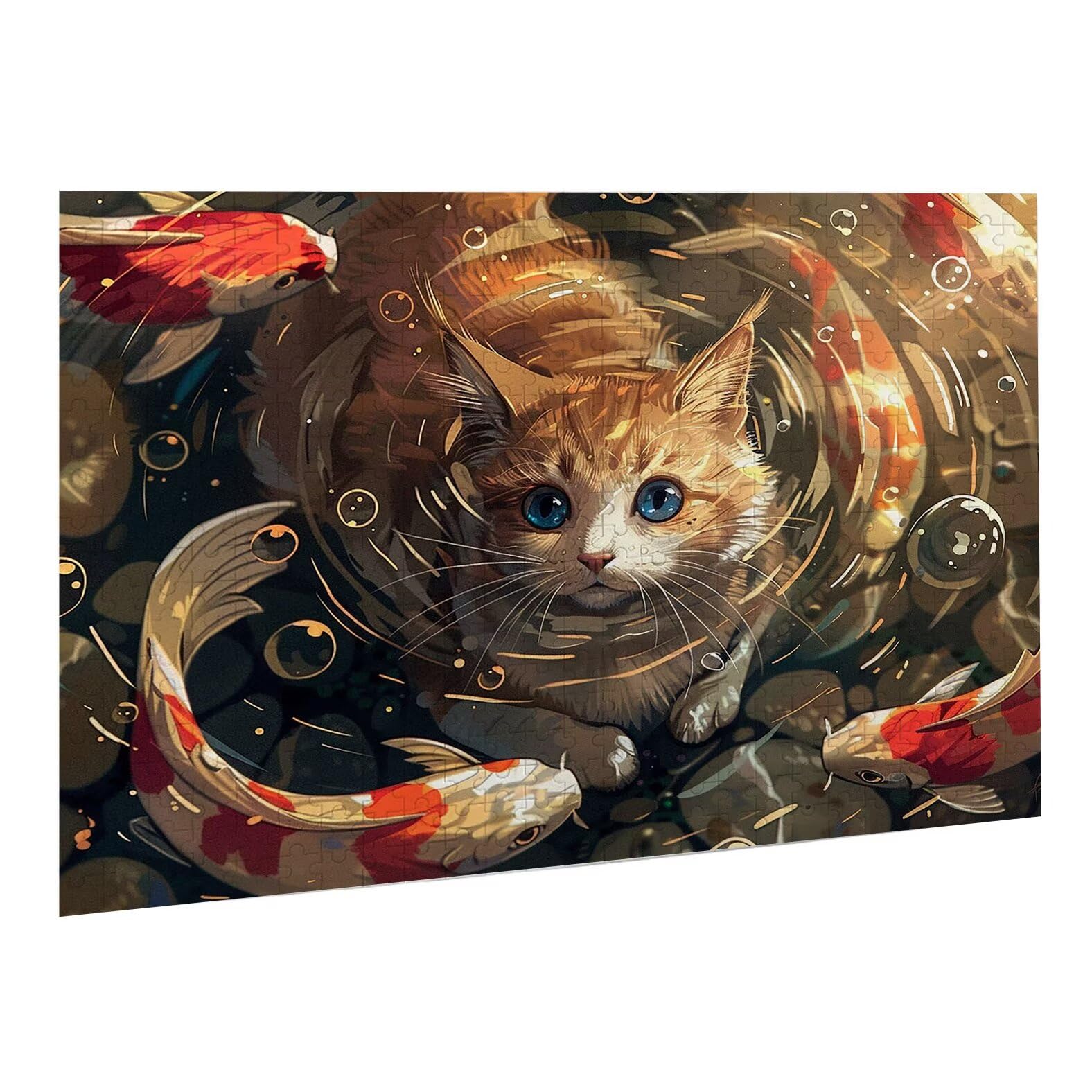 Puzzle układanki, 6000 sztuk klasycznych układanek, łamigłówki rybne relaksacyjne inteligencja, trudne trudne puzzle dla dorosłych trudne puzzle do gry rodzinnej, prezent dla przyjaciela kota 1 K0F884