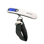 Ant Esports AELS020 Portable Digital Luggage Scale, 50Kgs Hanging Baggage Scale with Backlit LCD Display, Portable Suitcase Weighing Scale, Travel Luggage Weight Scale with Strong Straps for Travelers