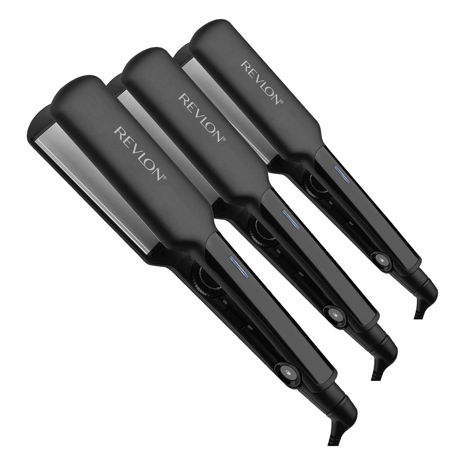 REVLON Ceramic Coated 2" Flat Iron - Fast Heating Hair Straightener for Quick and Smooth Results, Plus Travel Friendly (Black)