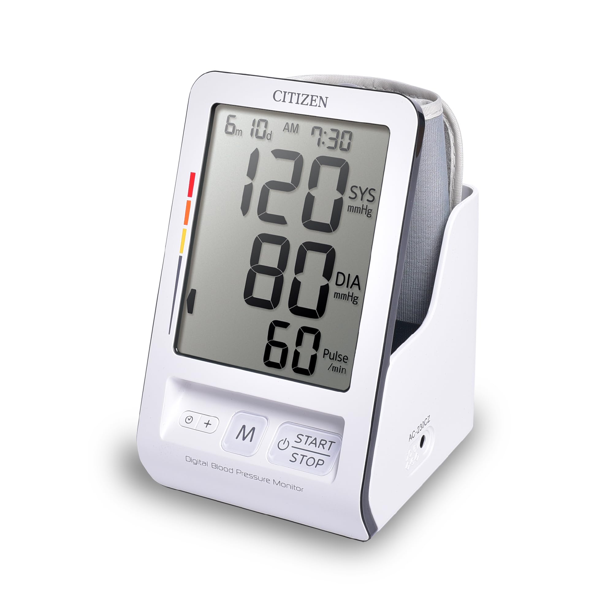 Tensiómetro de Brazo Automático CITIZEN CH-456 Pantalla LCD | Ideal adultos mayores | Uso doméstico 1 botón | Detección arritmias | Memoria 90 lecturas | Manguito suave 22-32 cm