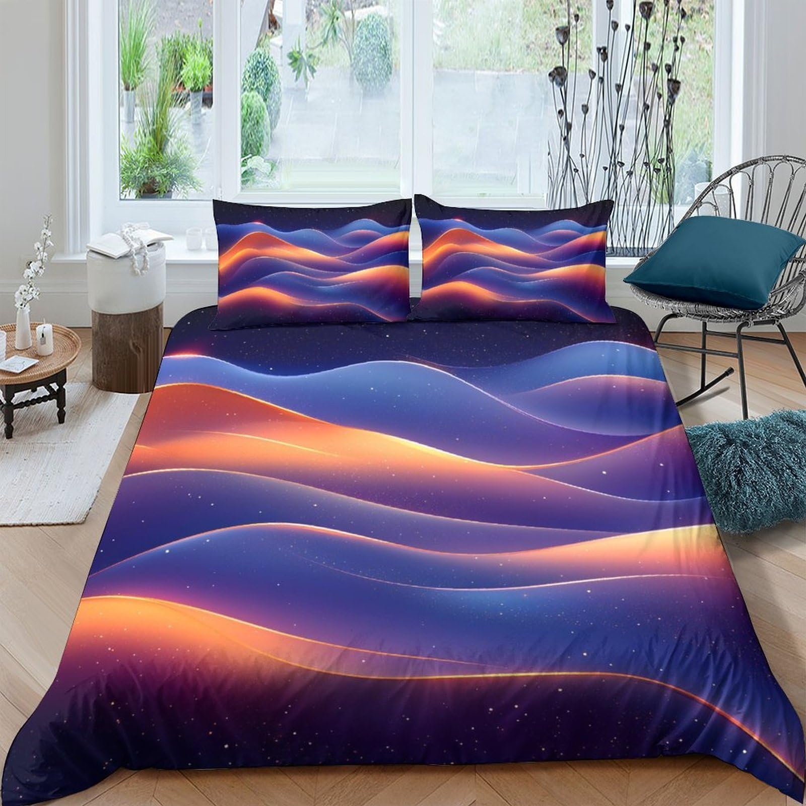 Ctjqhvkz Style-5 3D Printed Fitted Sheet Microfiber Galaxy Starry Sky Bed Cover For Bedroom, Dorm, And Guest Room Protection With Anti-Slip And Easy Care Features Single（135X200cm）