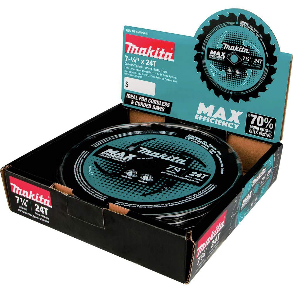 Makita B-61656-10 24T brzeszczot do piły tarczowej o maksymalnej wydajności 24T, rama, 7-1/10.2 cm