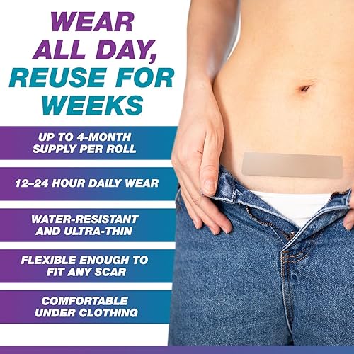 Miniatura 3 de Cinta de silicona de ajuste personalizado para cicatrices Cinta de silicona lavable y reutilizable para sección C, queloides, mastectomía, acné,