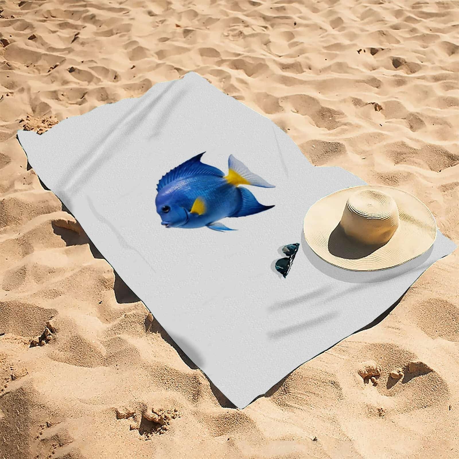 Ręcznik plażowy z mikrofibry niebieski złoty ogon niebieski ręcznik plażowy ręcznik plażowy miękki lekki ręcznik do fitnessu bez piasku plaża pływanie ręcznik 210 x 230 cm