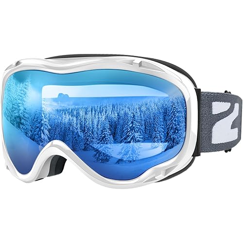 ZIONOR Lagopus B1 Ski Goggles OTG Anti fog Snow Goggles UV Protection Snowboard Goggles for Men Women Adult Youth