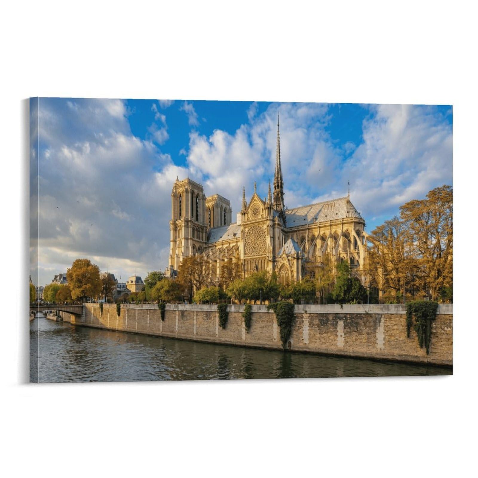 XPASHIQWC Notre-Dame De Paris Poster Artwork Giclee Canvas Prints Modern Wall Art Picture Wall Hanging for Bathroom Wall Decor 20x30inch(50x75cm)