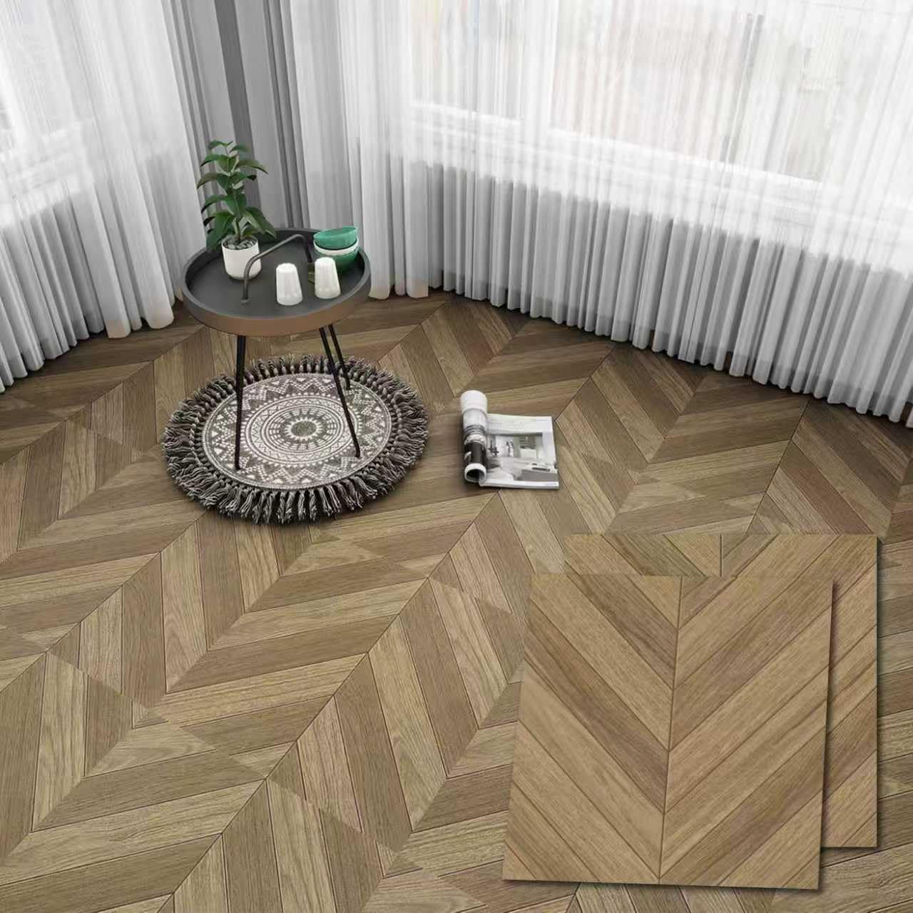 Piastrelle autoadesive in vinile, confezione da 30 pezzi, 30 x 30 cm, pavimenti impermeabili per cucina, camera da letto, soggiorno, copertura di 30 mq, facile da staccare e attaccare