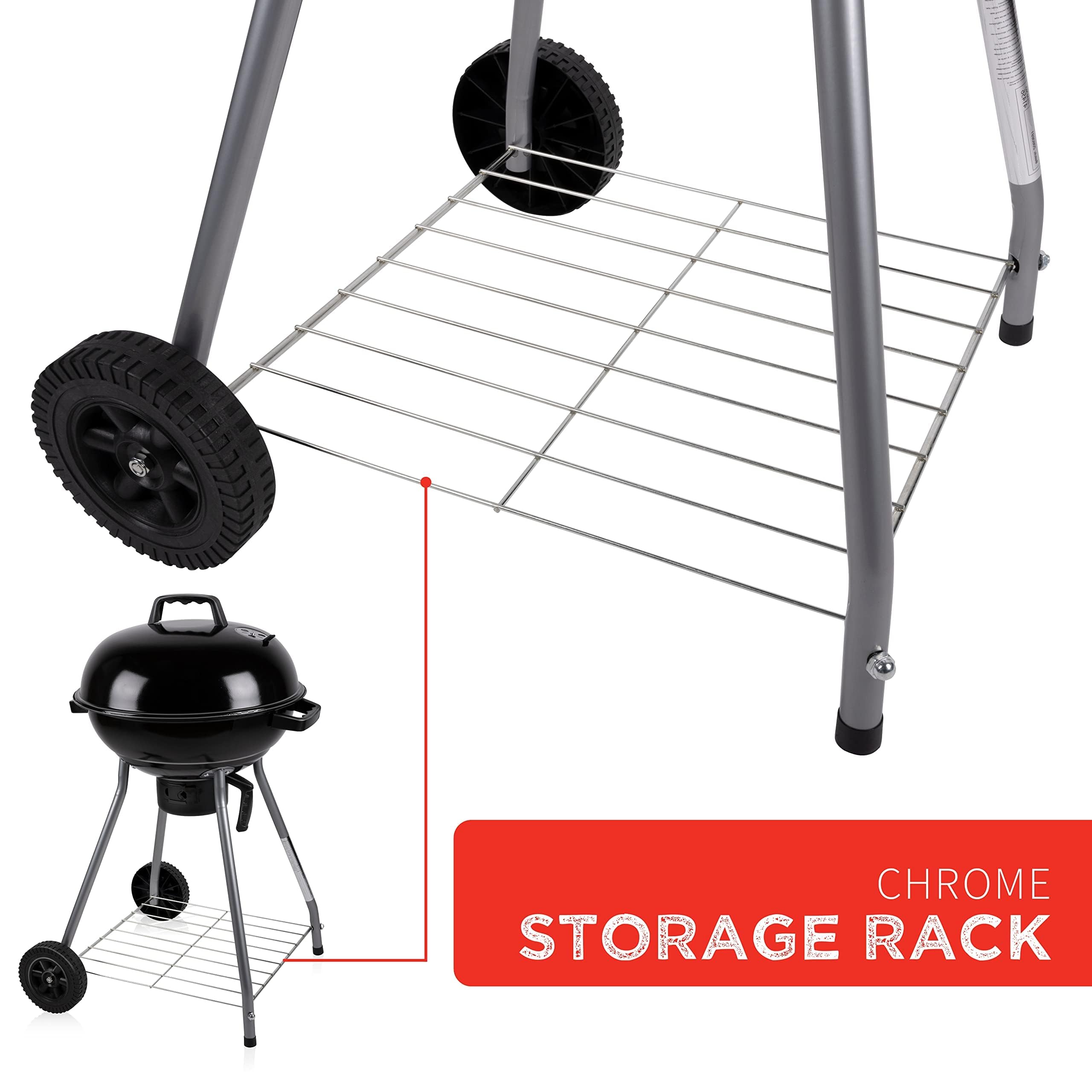 BBQ Collection grill kulisty – BBQ – grill z pokrywką – Ø 45 cm – węgiel drzewny