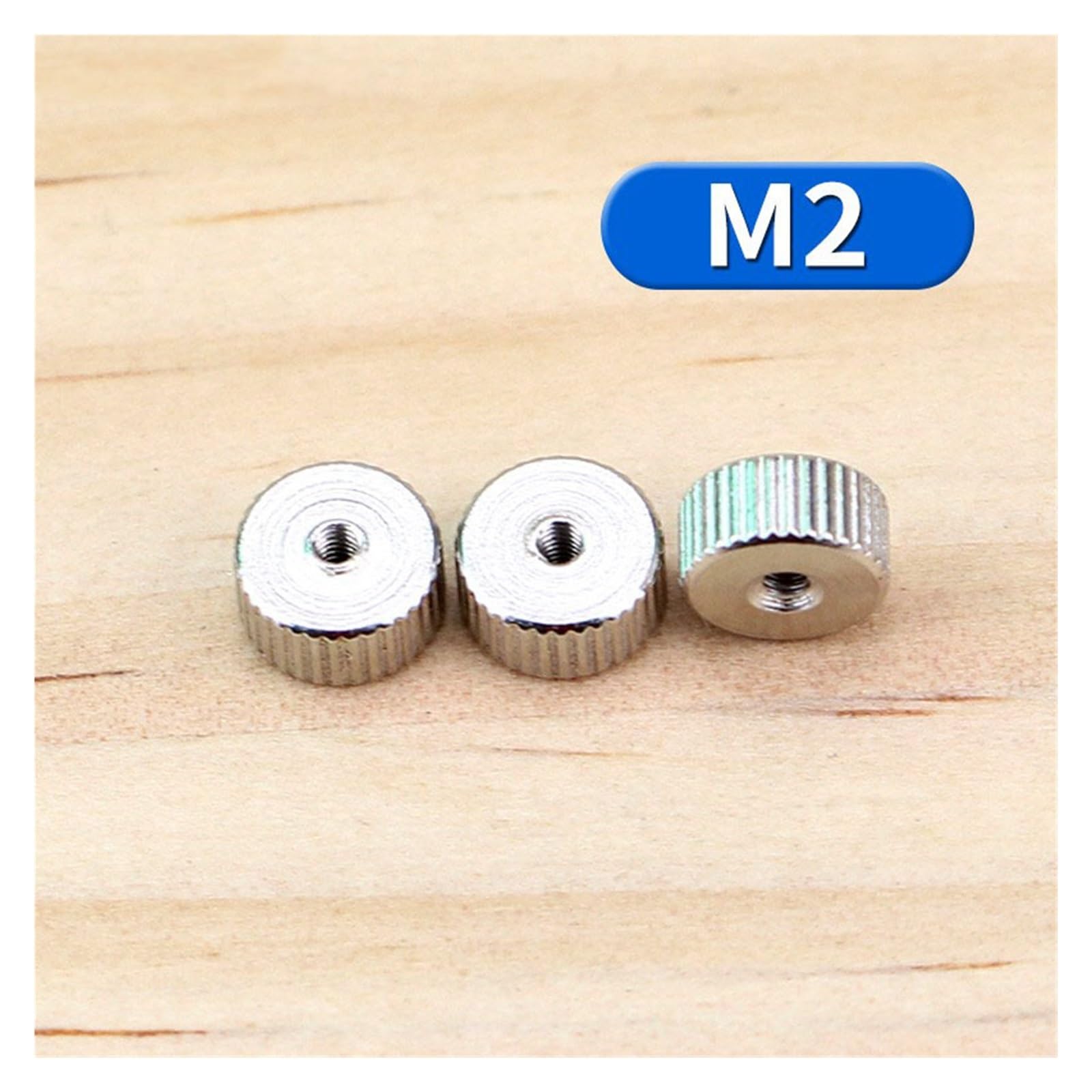 10 Uds. Tuercas de tornillos moleteadas niqueladas, tuercas redondas de mano M2 M2.5 M3 M4(20 PCS,M4)