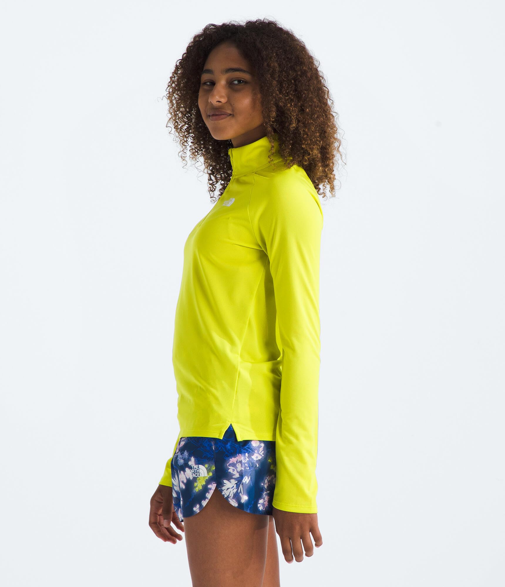 THE NORTH FACE NF0A870QJE3 Teen Never Stop 1/4 Zip T-Shirt Unisex Sulphur Spring Green Größe XXL