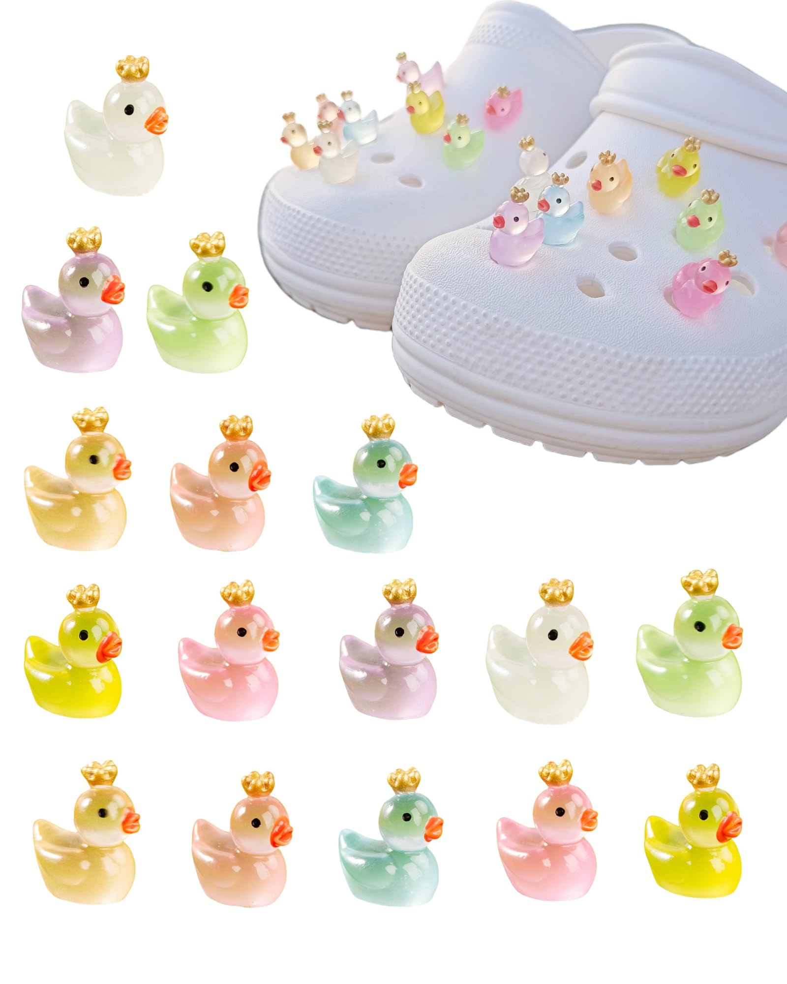 Ducks Shoe charms - Regal Rubber Duck with Crown for clog Women man Boys and Girls Party Favor Gifts, Funny duck for Ducking Shoe Charms Ornament