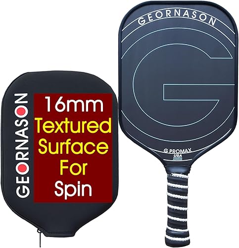 Paleta de pickleball con superficie texturizada de grafito para giro, aprobada por USAPA, raqueta de pickleball de fibra de carbono T700 ligera,