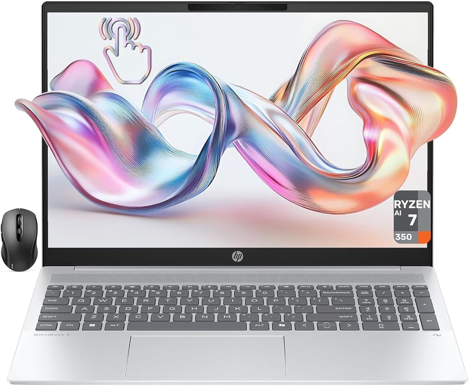 HP OmniBook 16 Premium Copilot AI Business Laptop, 16" 2K (1920 x 1200) Touchscreen, AMD Ryzen AI 7(50 Tops), 16GB LPDDR5x-7500 RAM, 1TB PCIe SSD, Wi-Fi 6, 1080P Camera, Windows 11 Pro, W/Mouse