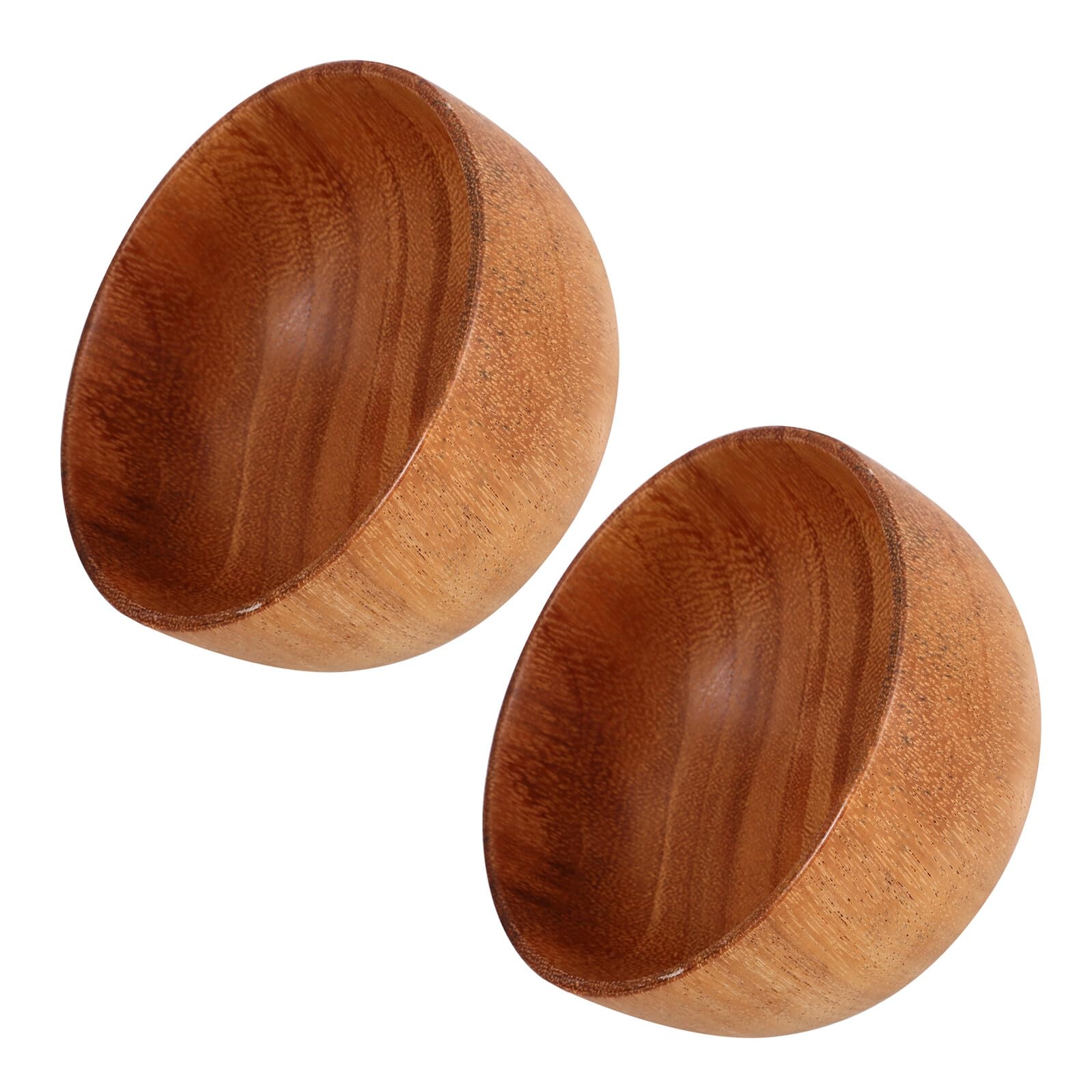 2pezzi Ciotole in Legno di Acacia Naturale Portata per Frutta e Snack Espositore da Versatile per Zuppe Riso e Dessert Facile da Pulire e Maneggiare