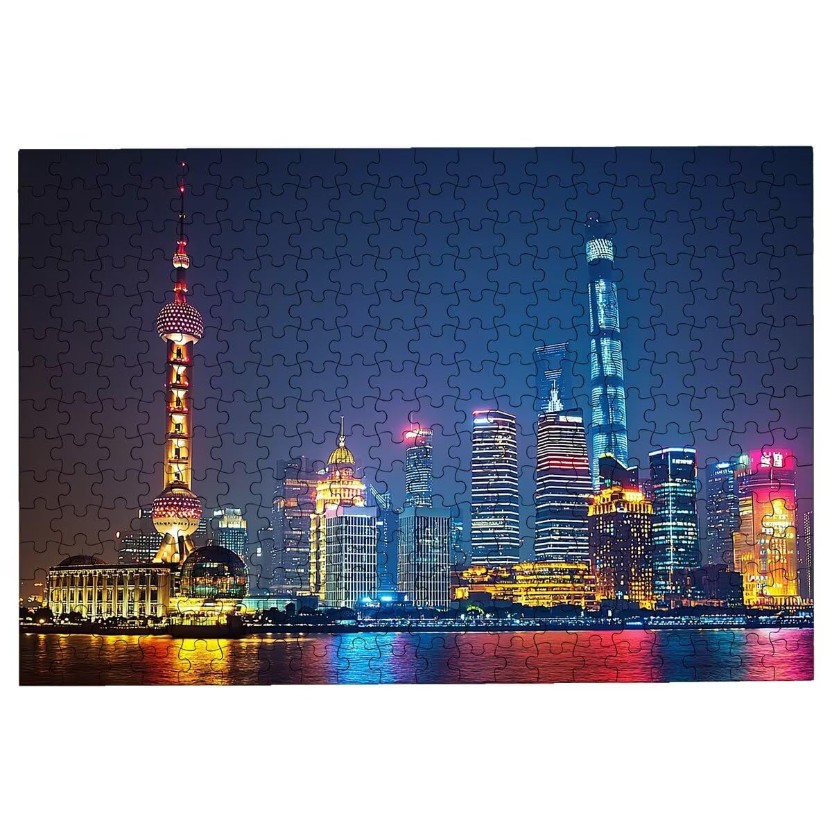 Puzzle 2000 sztuk miasto, puzzle cyberpunk, puzzle 2000 dorosłych, puzzle dla dorosłych z pudełkiem prezentowym, wyzwanie drewniane puzzle dla całej rodziny, oryginalne prezenty dla kobiet -2900
