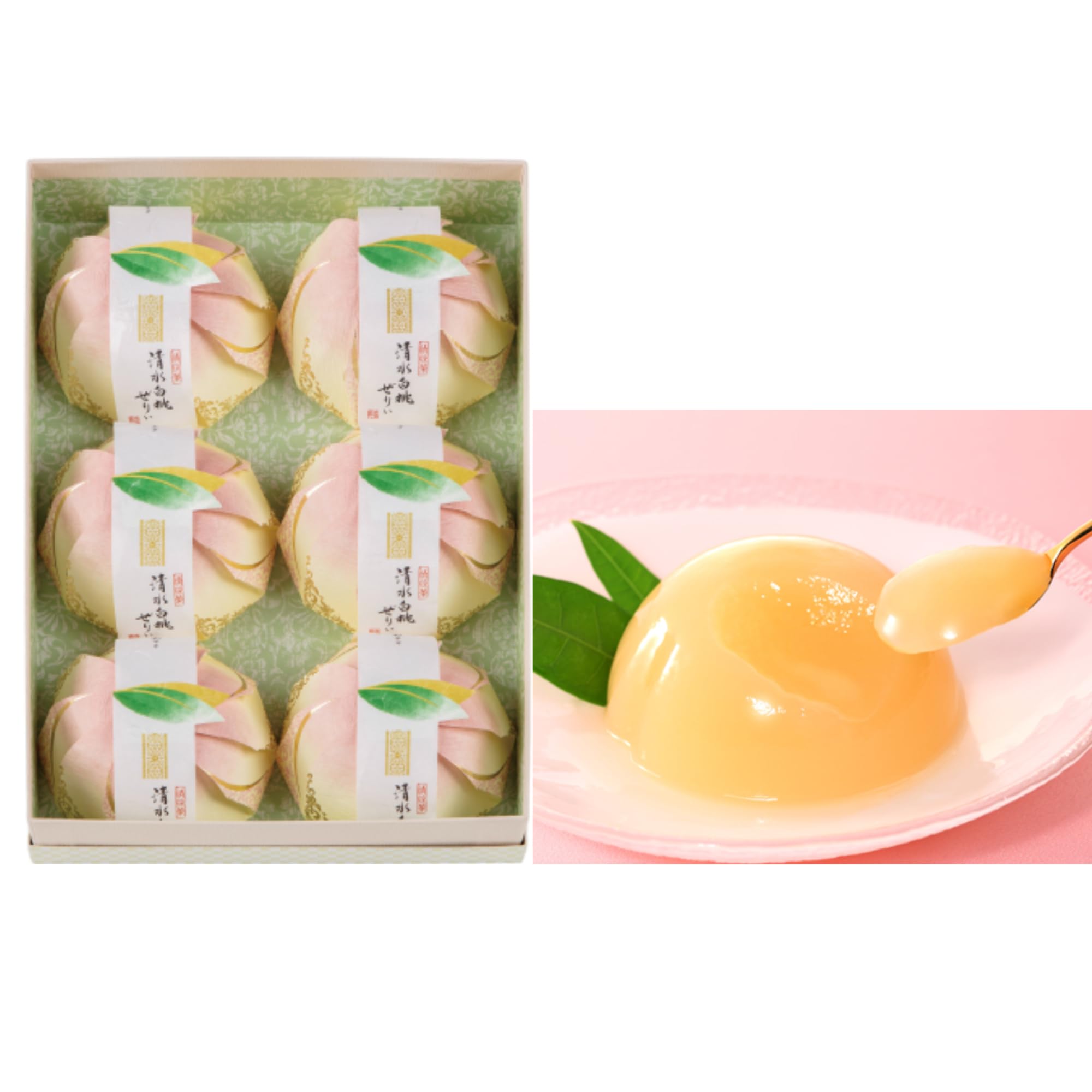 Amazon.co.jp: 清水白桃ぜりぃ 6個入 源吉兆庵 : 食品・飲料・お酒