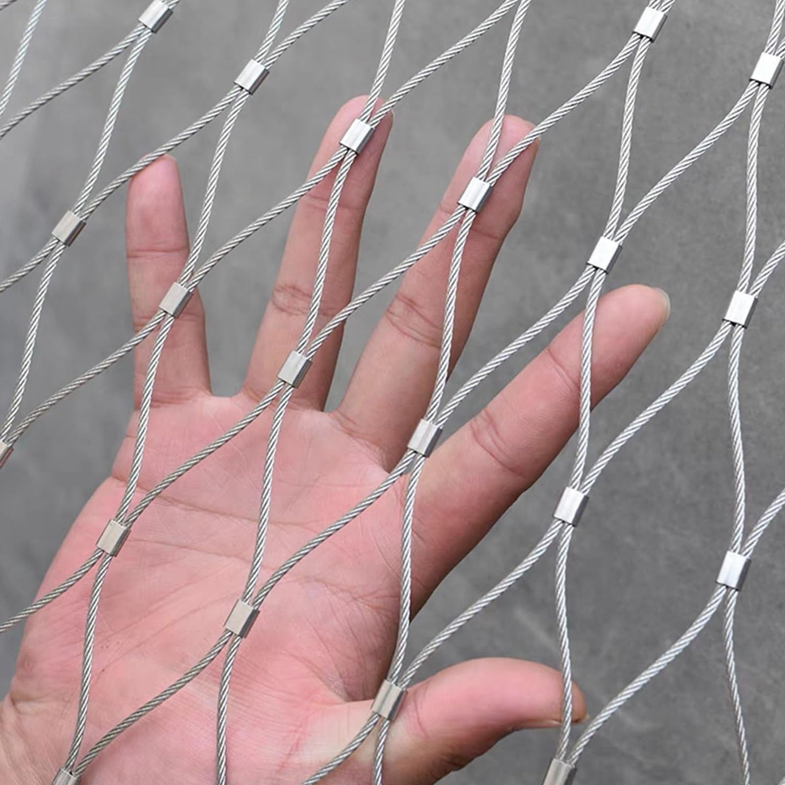 Filet de sécurité en acier inoxydable 304 pour empêcher les chutes sur escalier vide