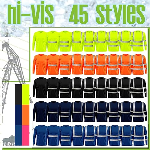 Miniatura 2 de La alta visibilidad reflexiva de las camisetas de la seguridad del logotipo de encargo Hola Vis de
