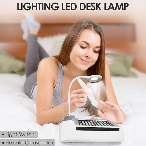 Miniatura 4 de Colector de polvo de uñas con lámpara, potente colector de polvo para uñas, ventilador de uñas de velocidad ajustable, colector de polvo con filtro