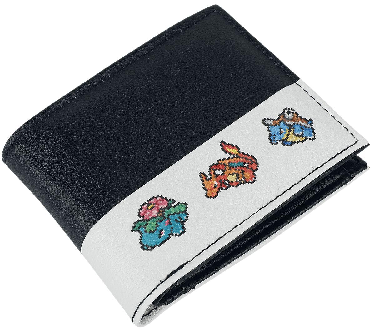 Difuzed Pokemon Pixel Starter Unisex Wallet Black/White, Black/White, One Size, Classic