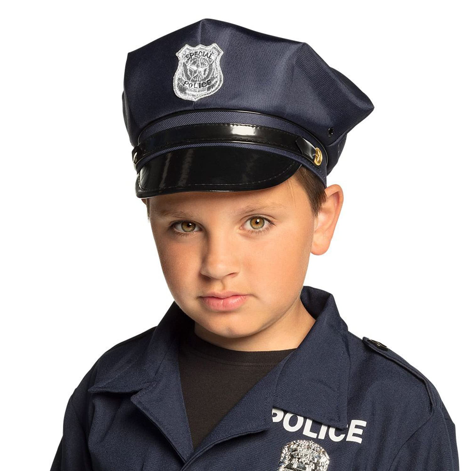 Boland 97053 - Bonnet de policier pour enfant - Chapeau de police - Shérif - Accessoire de costume - Carnaval - Fête à thème