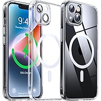 Flyzoo Cover Magnetica Trasparente per iPhone 14 - [con Pellicola di Protezione Fotocamera]