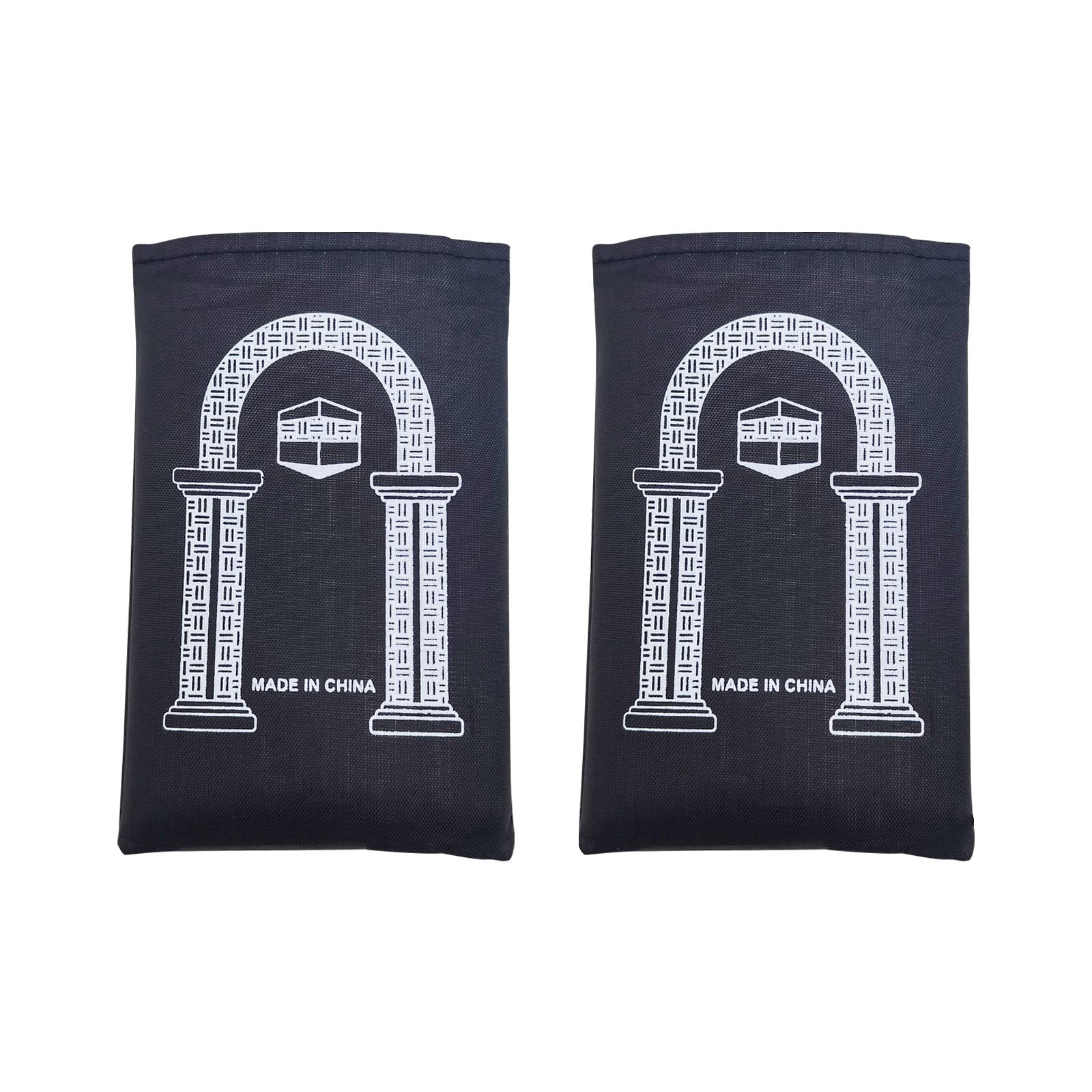 Windplusya Prayer Mats Muslim, Pocket Travel Foldable Portable Waterproof Prayer Mat Rug, Islamic Travel Worship Prayer Mat Fabric Pilgrimage Mat, Salah Sajadah Gift Ramadan Eid (2, black)