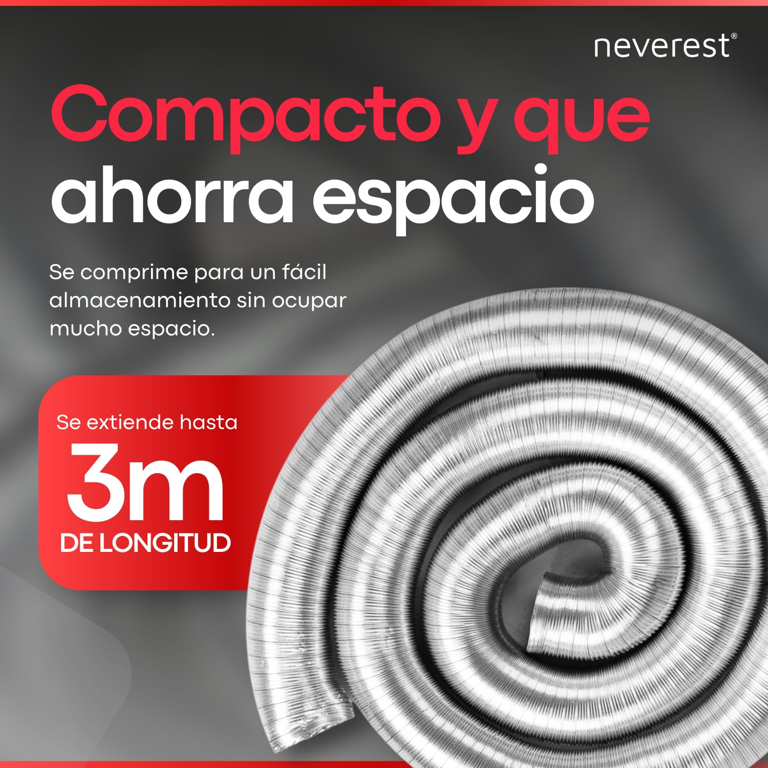 neverest® Semiflex 200 - Conducto Flexible de Aluminio Ventilación Tubo