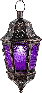 NEEDOMO Halloween Decorative Indoor Hanging Moroccan Lantern, 13.5'' Vin...