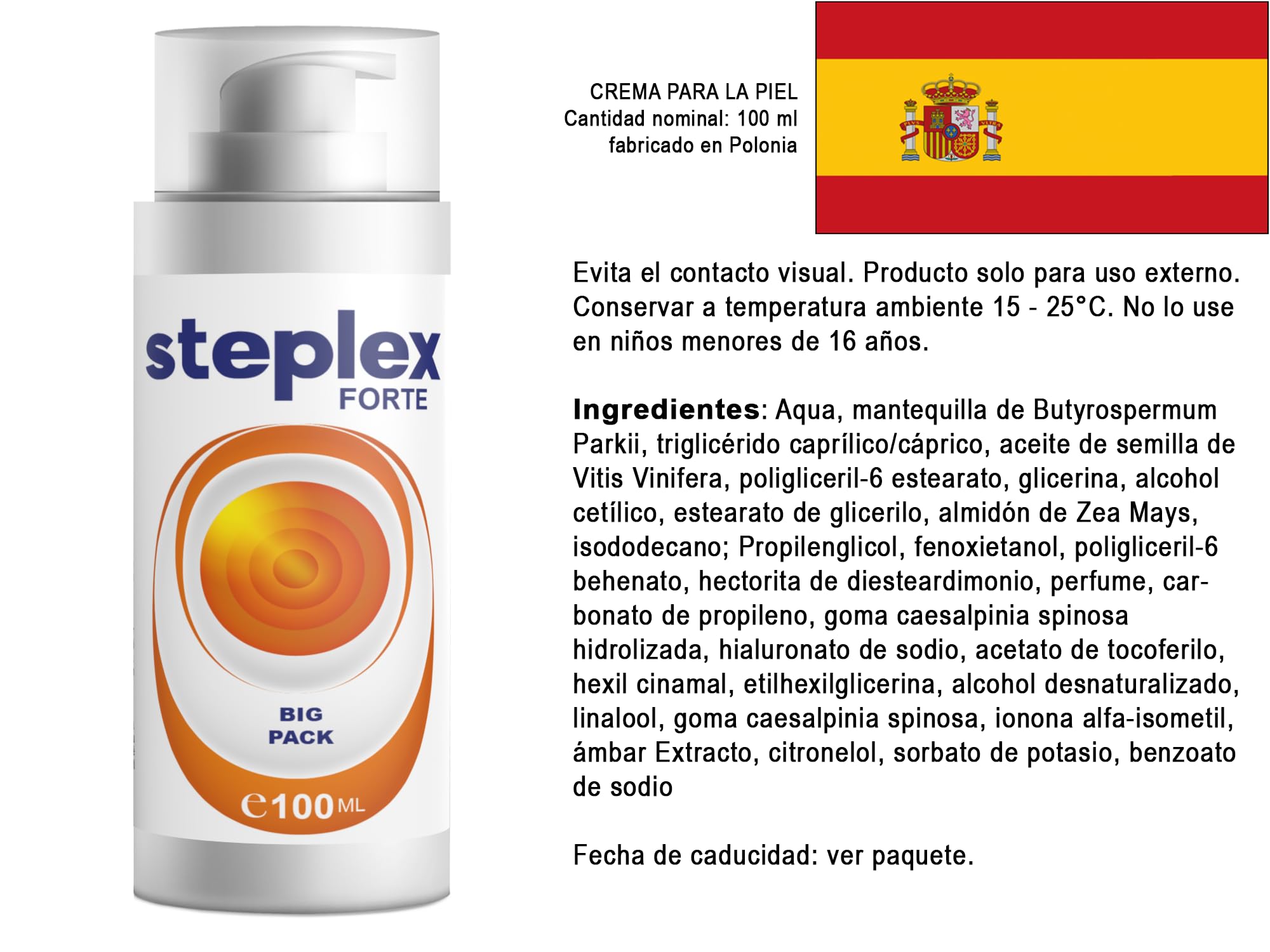 Crema Steplex Forte – 500 ml (5 x 100 ml), confezione da 5