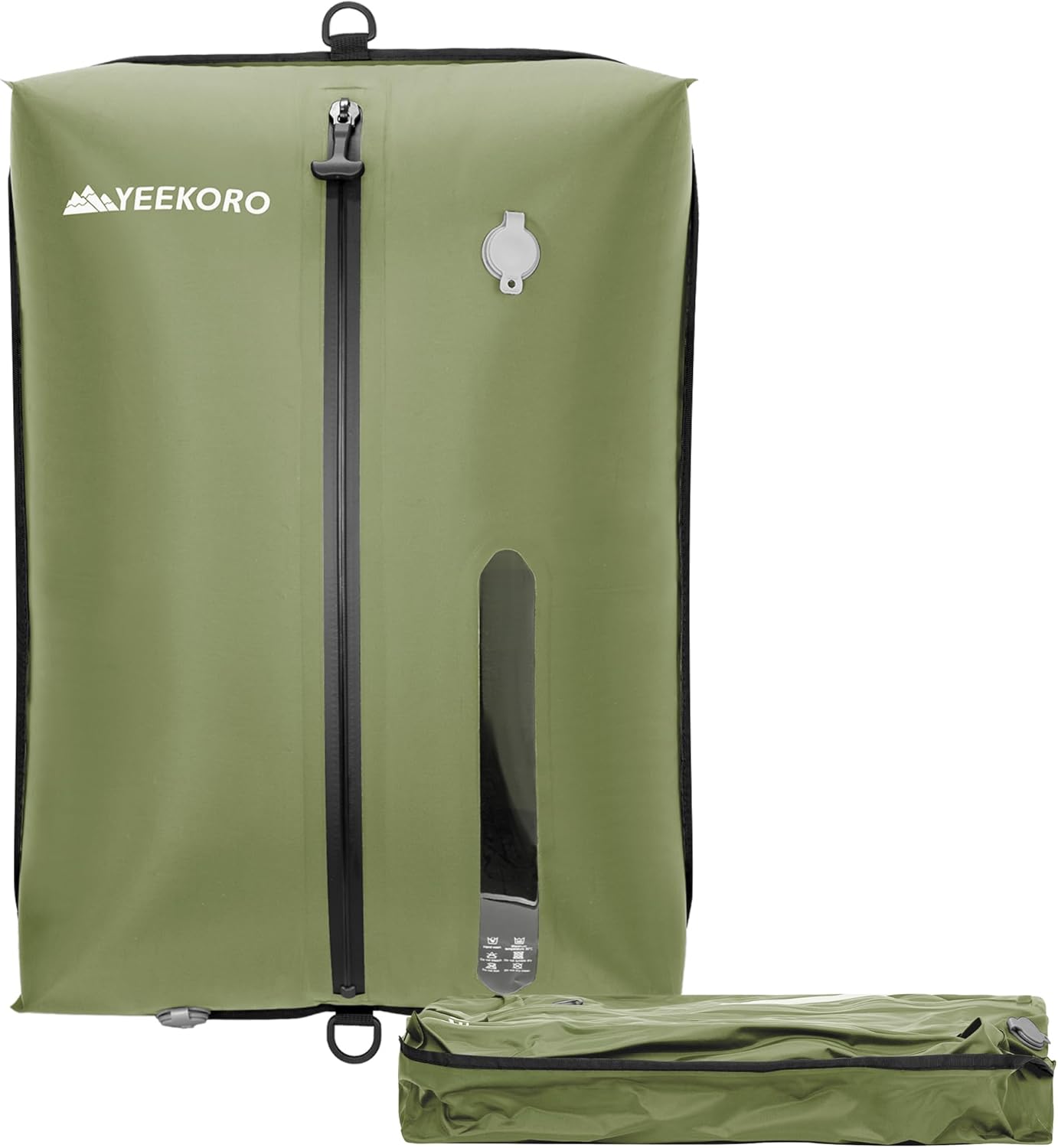 Vacuum Bag for Travel, Professional IPX8 Waterproof Reusable Vacuum Compression Bags for Travel Suitcases, Durable Space Saver Bag(2 Large,No Pump)