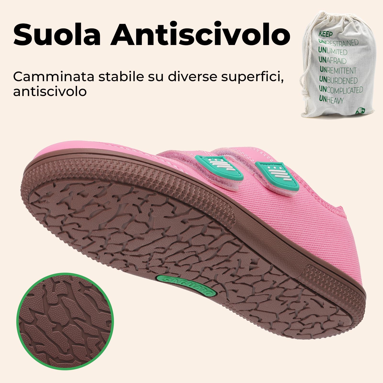 SAGUARO Scarpe Barefoot Bambini Leggere Sneakers Minimaliste con Punta Larga e Suola Zero Drop,Gr.25-35