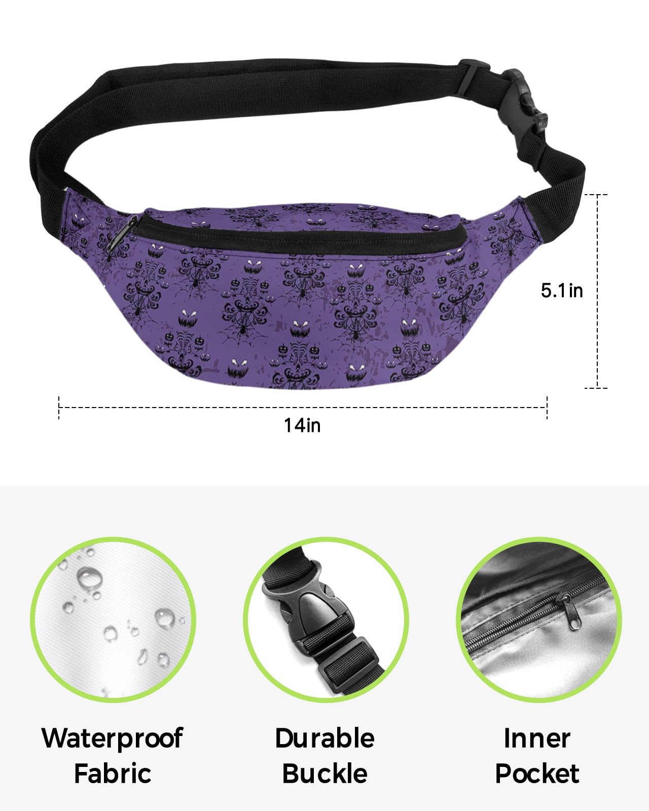 Riñonera para correr para mujeres y hombres, gnomo Sweet Farm Home, girasol, abeja, impermeable, bolsa cruzada con bolsillo con correa ajustable, para deportes, viajes, senderismo, ciclismo