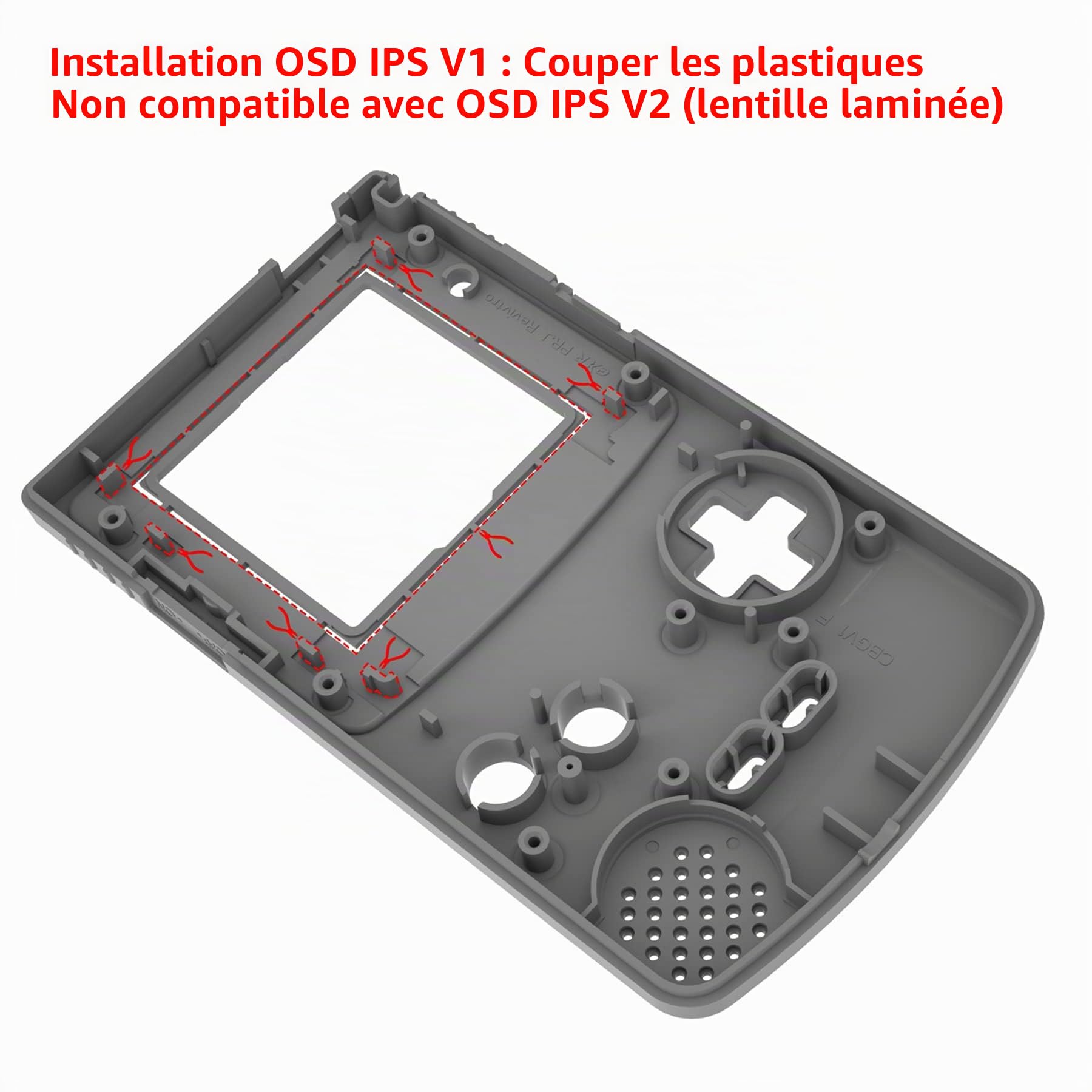 eXtremeRate Coque de Remplacement avec Boutons pour Gameboy Color GBC, Compatible avec GBC OSD & Regular IPS & Standard LCD, Console et Écran IPS Non Incluse-Caméléon Violet Bleu