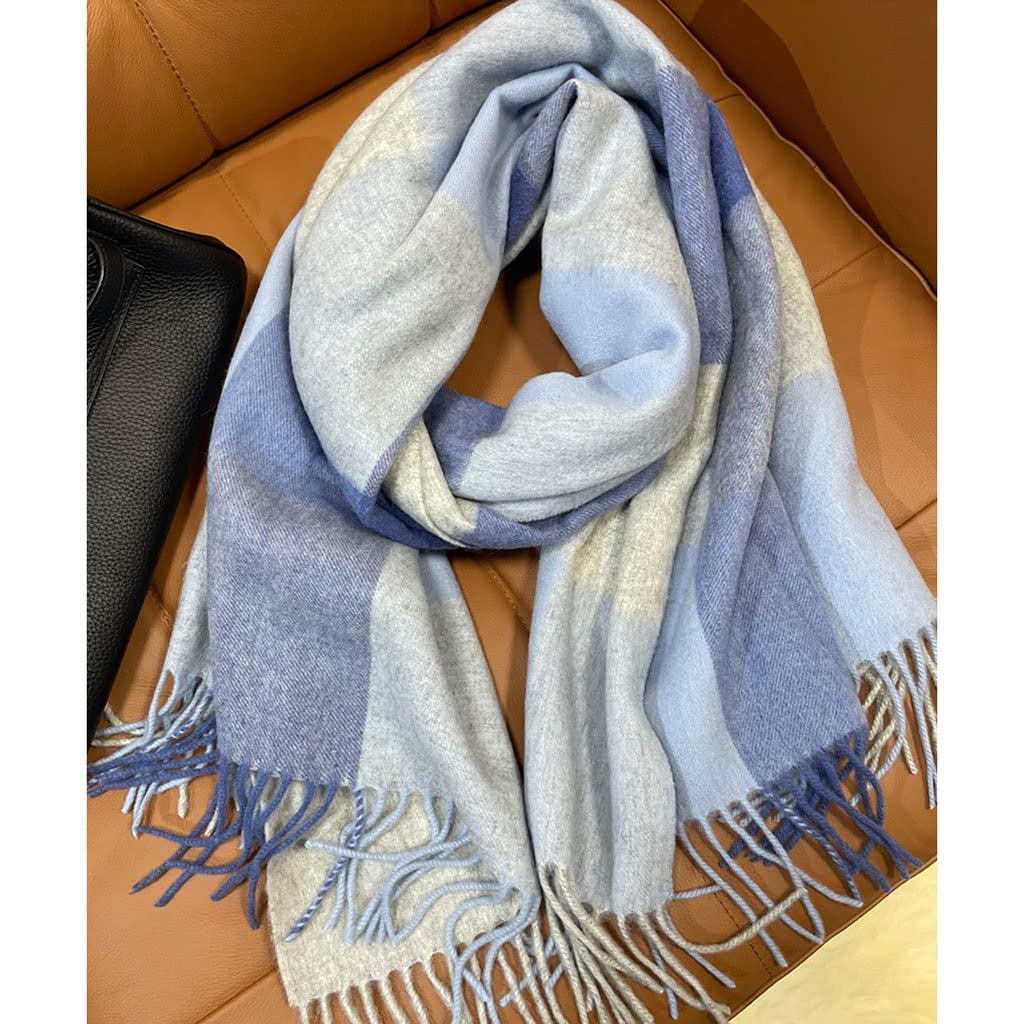 Bufanda Invierno De lujo caliente de la tela escocesa de la bufanda del invierno de la cachemira de las mujeres larga femenina bufandas dama borlas mantón Lady grandes abrigos de las bufandas Chal Buf