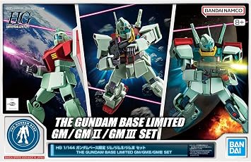 BANDAI HG 1/144 Gundam Base Limited GM/GM II/GM III Set Mobile Suit Gundam