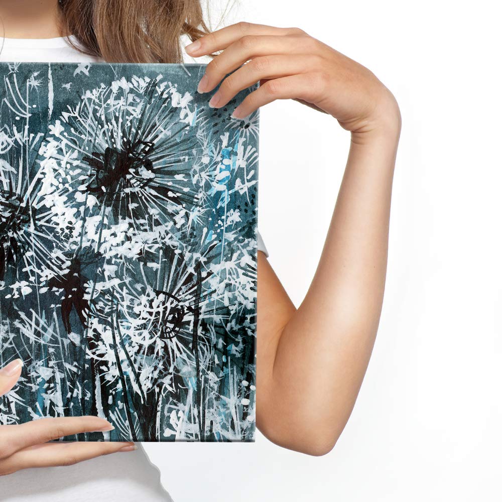 Muralo Wandbild Blumen, Pusteblumen, Natur, Landschaft - 120x80 cm | Leinwandbild, Modernes Design, hochauflösender Druck - ideal für Schlafzimmer und Wohnzimmer, Frühlingsflair das ganze Jahr