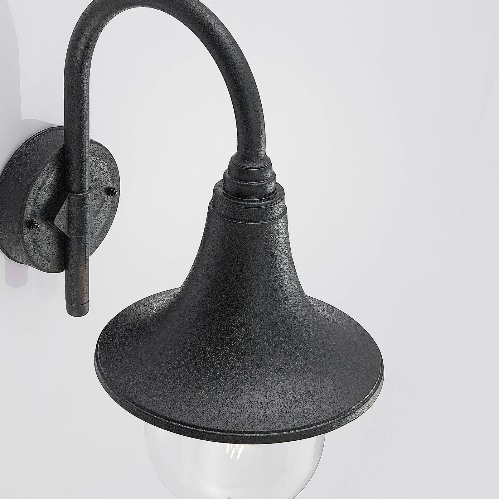 Lindby Applique da esterni dimmerabile (Moderno) colore Nero, applique lampada LED outdoor per facciata/parete terrazzo e balcone