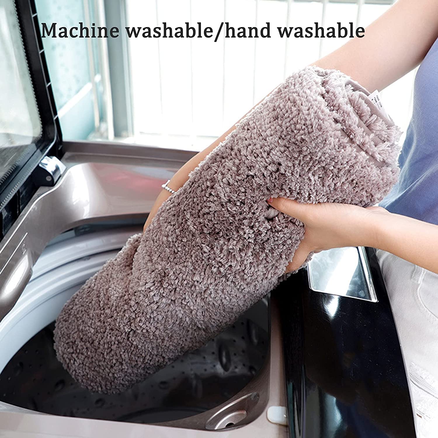 ZLZNX rutschfeste Badematte Verdickter Badvorleger für Badezimmer Saugfähiger Ultra weicher Badvorleger Teppich Flauschiger Mikrofaser Nachttisch Teppich Bodenmatte,03,60X90cm