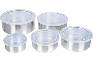 Chef Buddy 5-Piece Stainless Steel Bowl Set with Lids