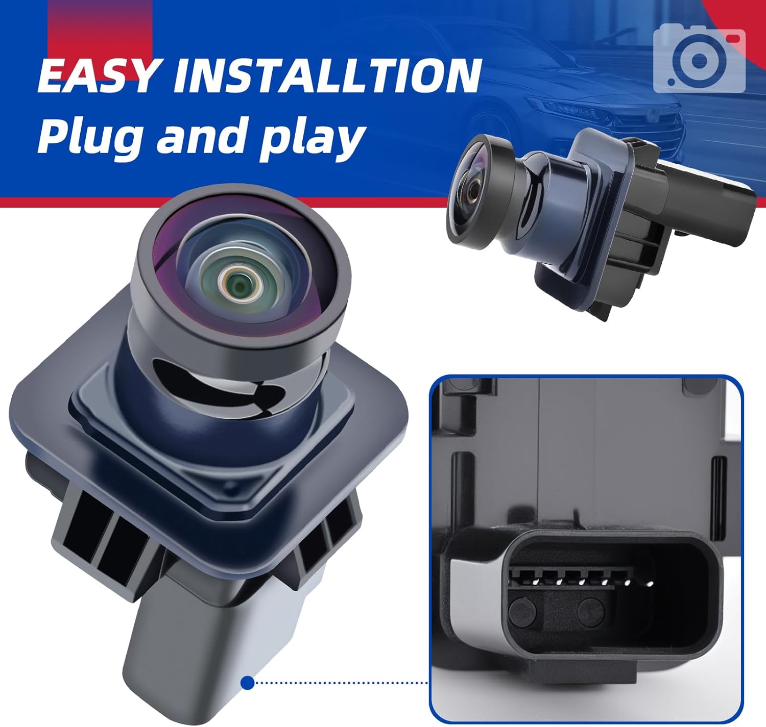 Backup Camera Compatible with Ford F150 2010 2011 2012 2013 2014 Mustang 2015-2020 Lincoln MKC 2015-2019 Parking Assist Rear View Camera Replaces# BL3Z-19G490-B EL3Z-19G490-D