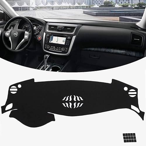 KEYOOG Cubierta de tablero para Ni-ssan Altima 2018-2013 (código de cuerpo L33, sin modelos HUD), alfombrilla antirreflejos, protector solar