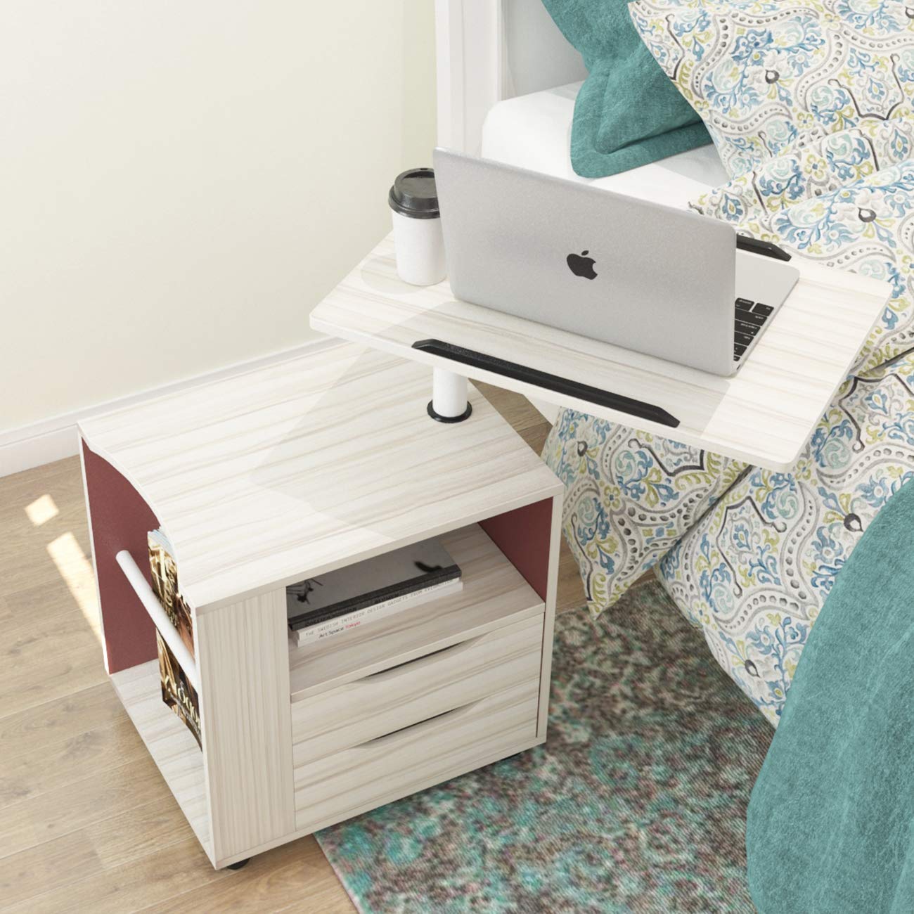 DlandHome Adjustable Bedside Table