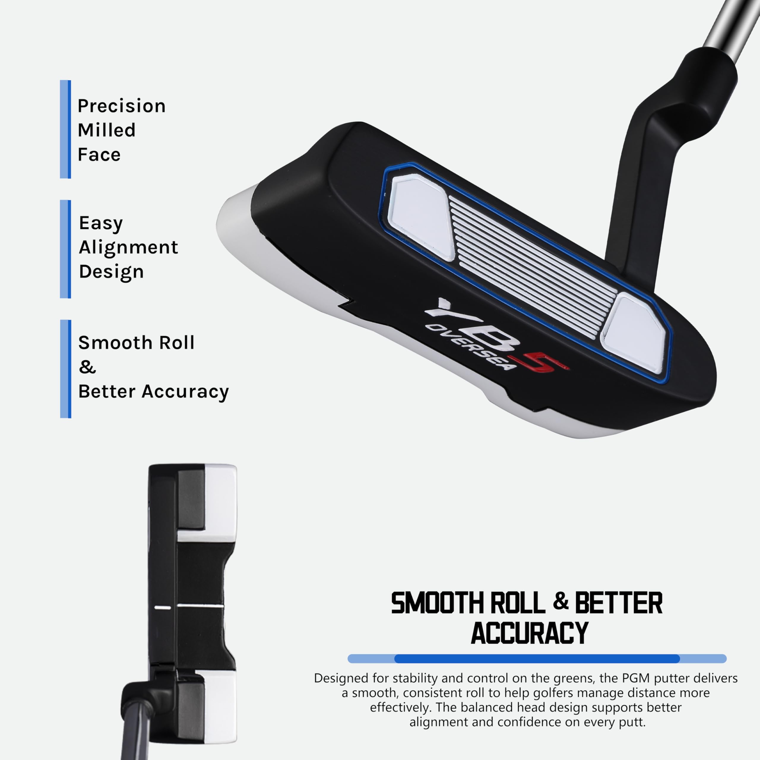 PGM Ensemble complet de clubs de golf pour homme – 11 pièces – 2 bois (#1,3), 1 hybride (#4H), 7 fers (#5,6,7,8,9,PW,SW), 1 putter – Sac de golf pour droitier – Idéal pour les débutants