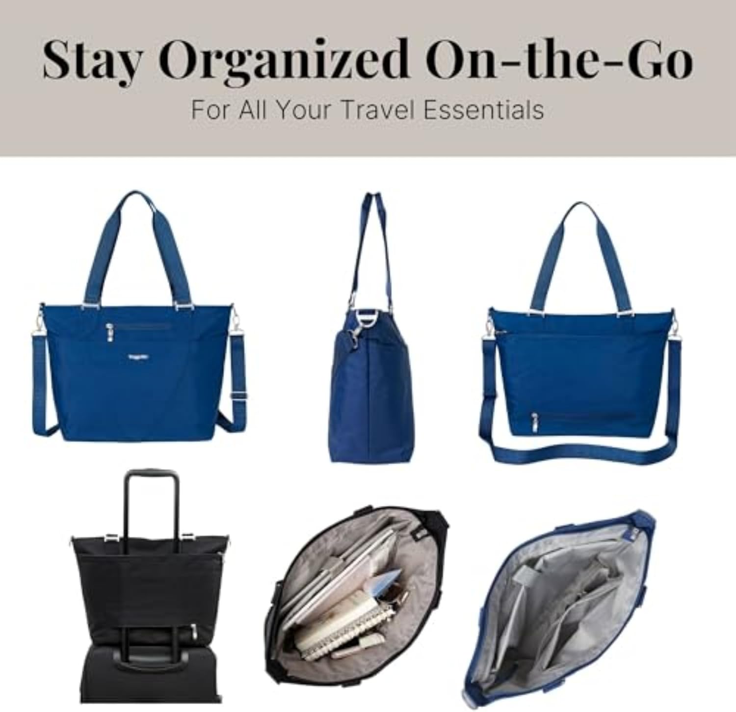 Baggallini Avenue Tote - 12x18 Laptop Tote Bag for Women - Lightweight Work Travel Carry On Bag - Image 7