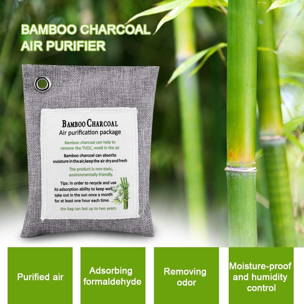 Air Purify Bag, Air Purifying Bag Activated Charcoal Bamboo Odor Purifyer Car Deodorizer(#1) - Image 3